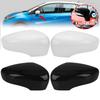 Glossy Black/White Car Side Door Rearview Mirror Cover Cap For Renault Clio 4 Mk4 / Zoe / Captur 2012- Door Wing Mirror Case