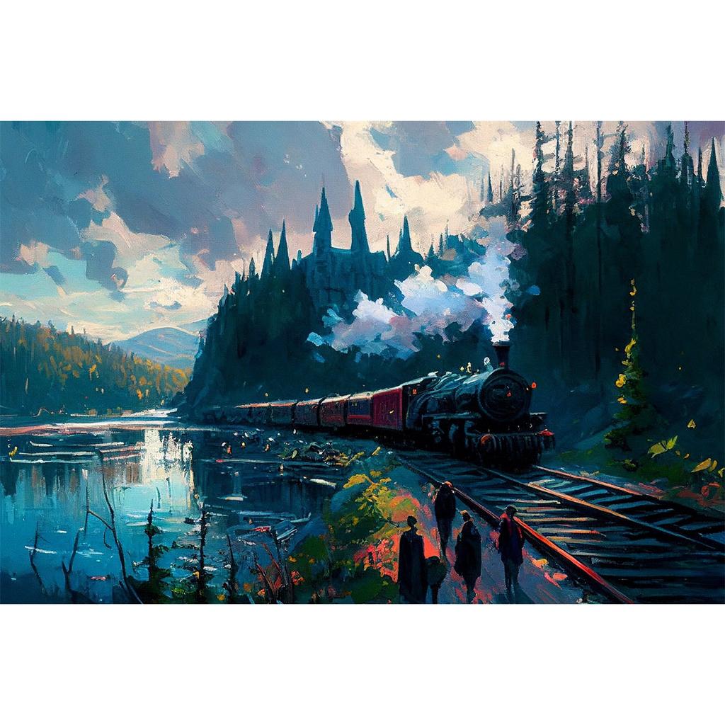 Zamek Harry'ego Pottera Magia Diamentowe Malowanie Sztuczna Mozaika Haft Krzyżykowy Łazienka 5D DIY Wzór Artystyczny Tworzenie