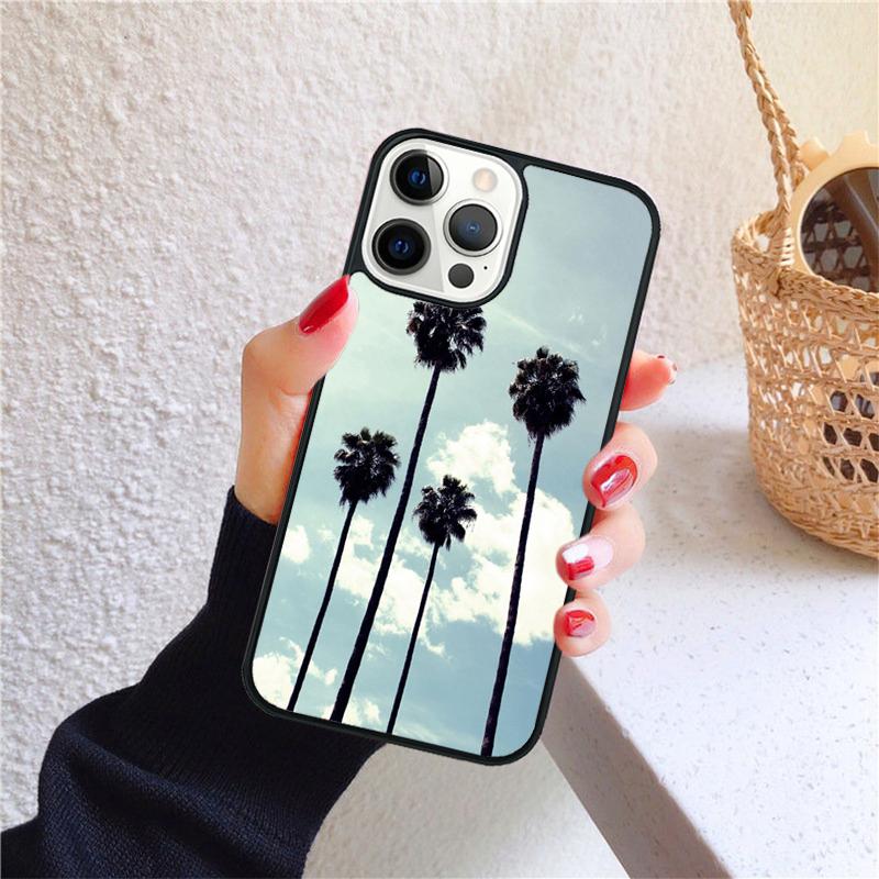 palm trees sky soft Phone Case Cover For iPhone 17 Air 16 15 14 12 13 Pro Max Plus coque Shell Fundas