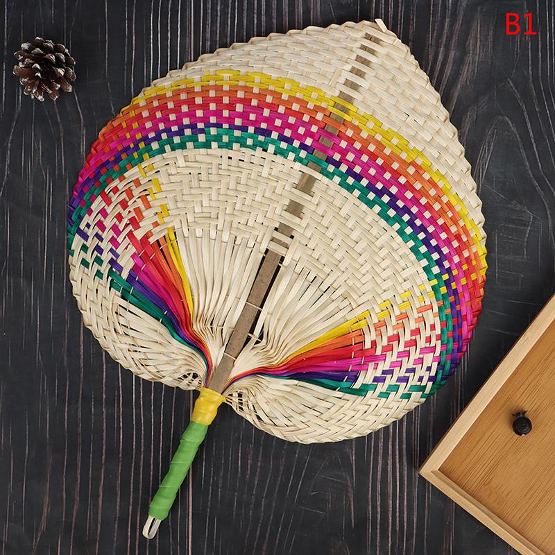1PC Hand-woven Mosquito Repellent Fan Summer Manual Straw Hand Fans Palm Leaf HF 1PC Hand-woven Mosquito Repellent Fan Summer Manual Straw Hand Fans Palm Leaf HF