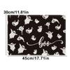 Japanese-style Halloween Patterns Linen Table Placemat Printed Table Anti-scalding Heat Insulation Pad Cup Coaster