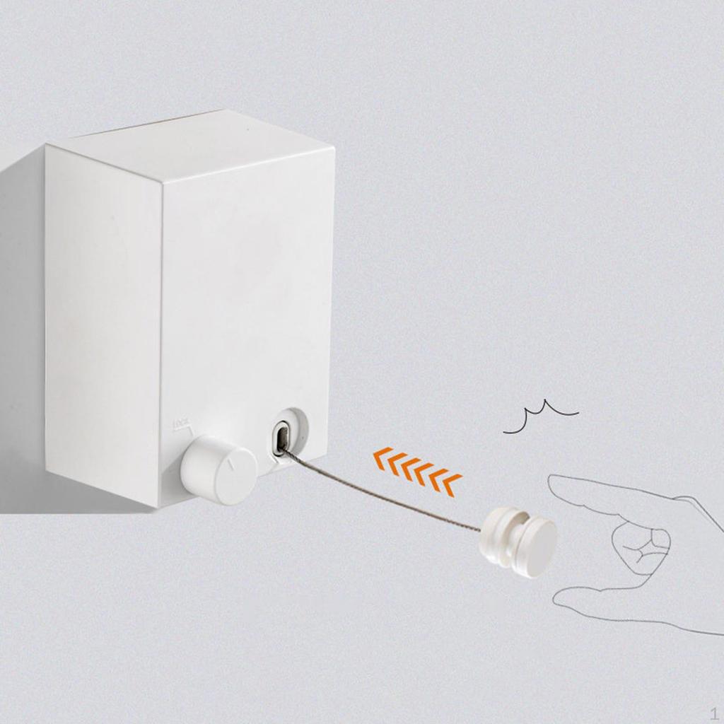 , Indoor Retractable Clothes Drying Line, Space Saving, Durable, Telescoping Wall Mount for Home,