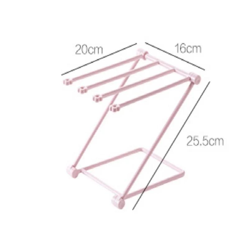 Plastic Folding Rack Kitchen Towel Rack Storage Rack Shelf Organizer Home Organization and Storage