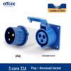 Industrial 16/32A Non-Explosion Proof Aviation Socket with 3-Core, 4-Core, 5-Core Connectors, Three-Phase, Four-Wire, 380V.