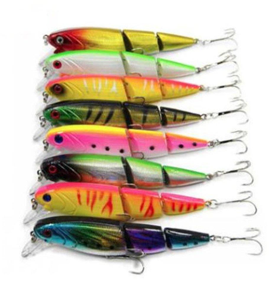 

ASPALAND Jointed 8 Set of for Bass and Sea Bass 8 Lures, 3-Link, Colors, 8, S-Shaped, 14cm/14g, (3-Link, Colors)