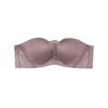 [ROSIER] by Her lip to Everyday Essential Strapless Bra, Wireless, Lace, Smooth Feel, Rosier Her lip to D70, Mocha