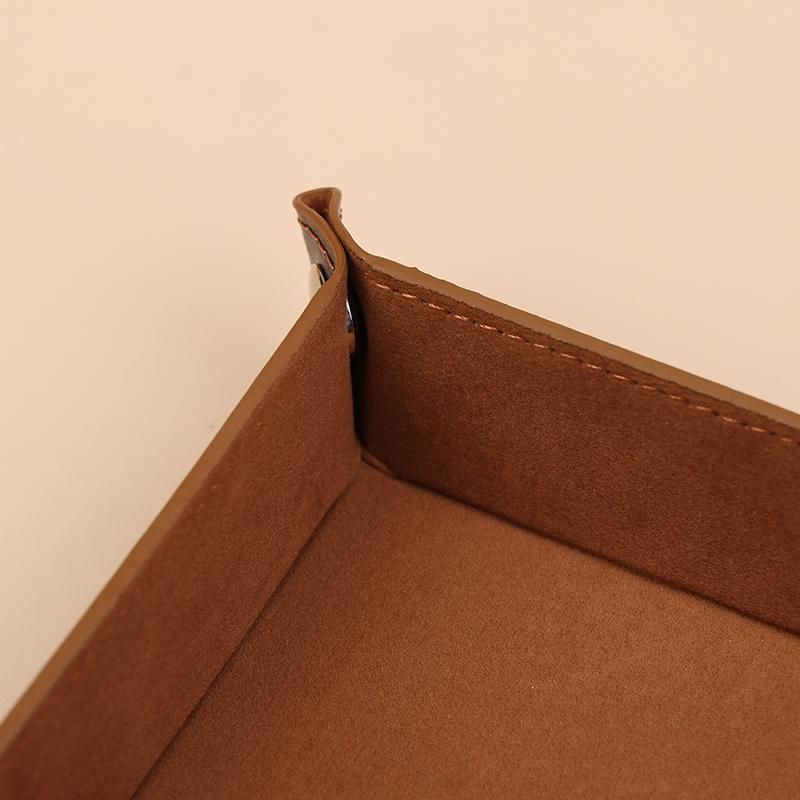Key Box Pu Leather Folding Dice Tray Box Dice Game Tray For Game Dice Storage Table Board Games