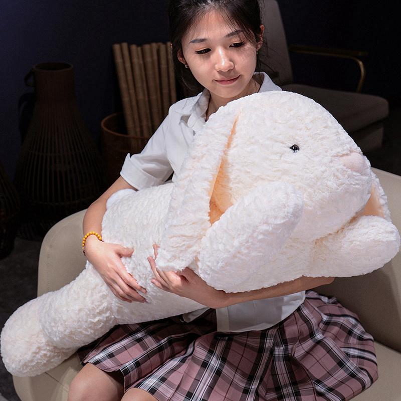 Cartoon Animal White Rabbit Plush Toy Soft and Comfortable Pink Rabbit Stuffed Doll Gifts For Girl