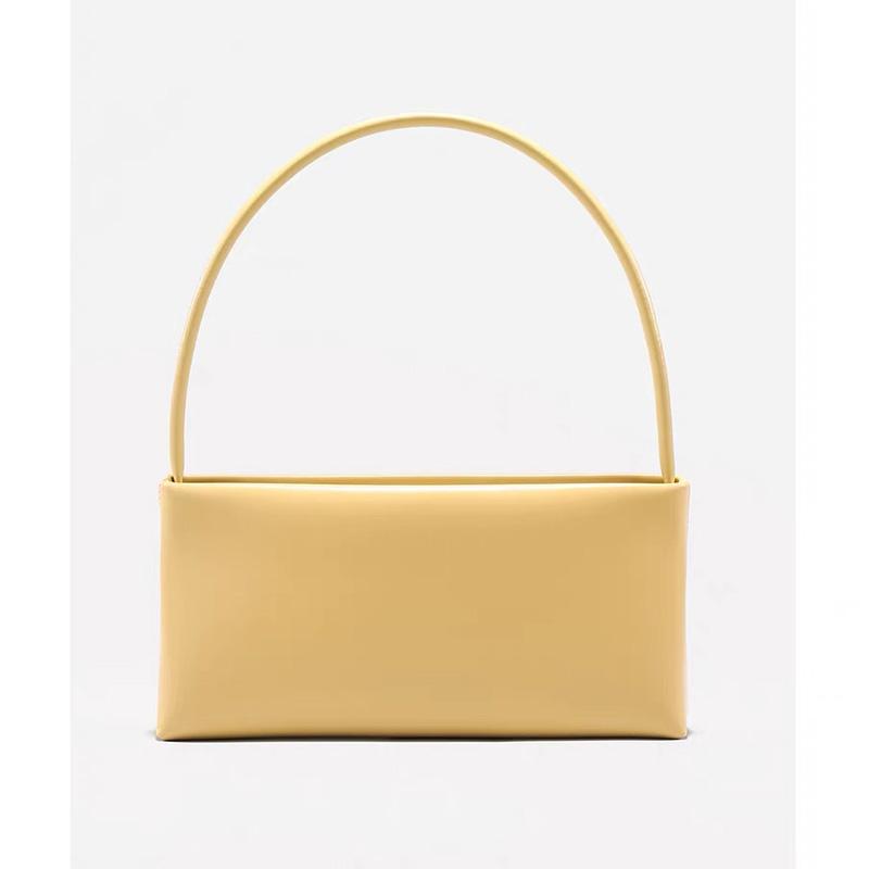 Vintage Underarm Bag Women Split Cow Leather French Style Simple Shoulder Crossbody Bags for Female