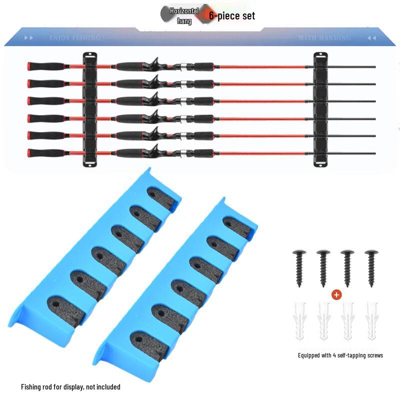 BoJue Wall-Mounted Fishing Rod Storage Rack