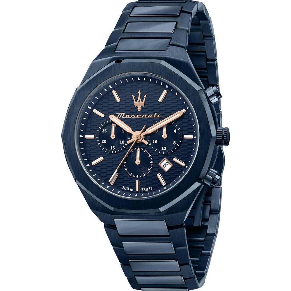 Мужские кварцевые часы-хронограф Maserati Stile Blue из нержавеющей стали R8873642008 синий