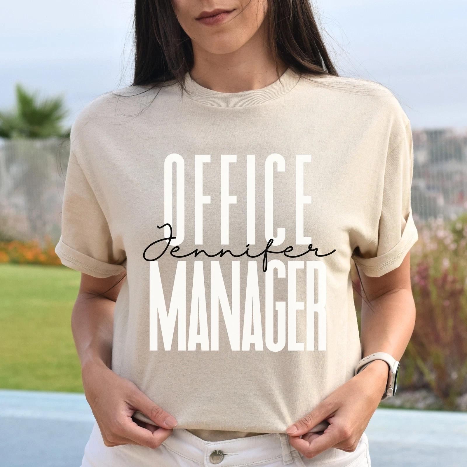 Personalized Office manager T-shirt gift Front Office squad Unisex Tee Sand Pink XL