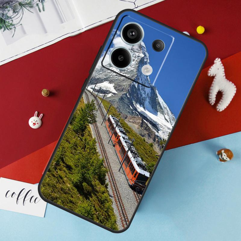 Zermatt Matterhorn Schweizer Berg Hülle für Xiaomi Redmi Note 13 12 10 8 9 11 Pro 12S 10S 11S Redmi 13C 10A 10C 9C 12C Hülle