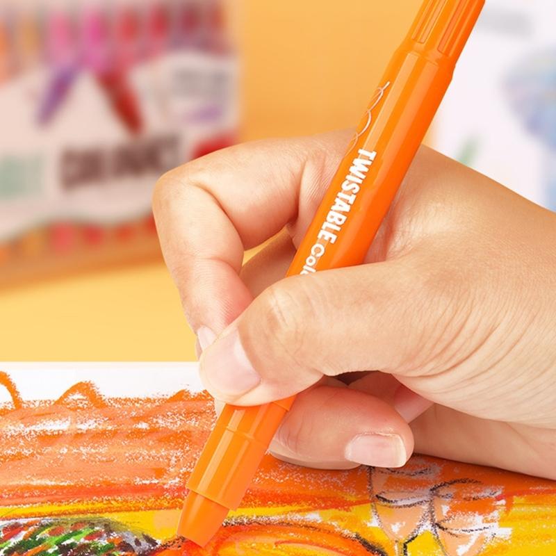 12/24/36/48 Colors Twistable Crayons Wax Crayons Washable Crayons Oil Painting Stick Painting Accessories for Toddlers