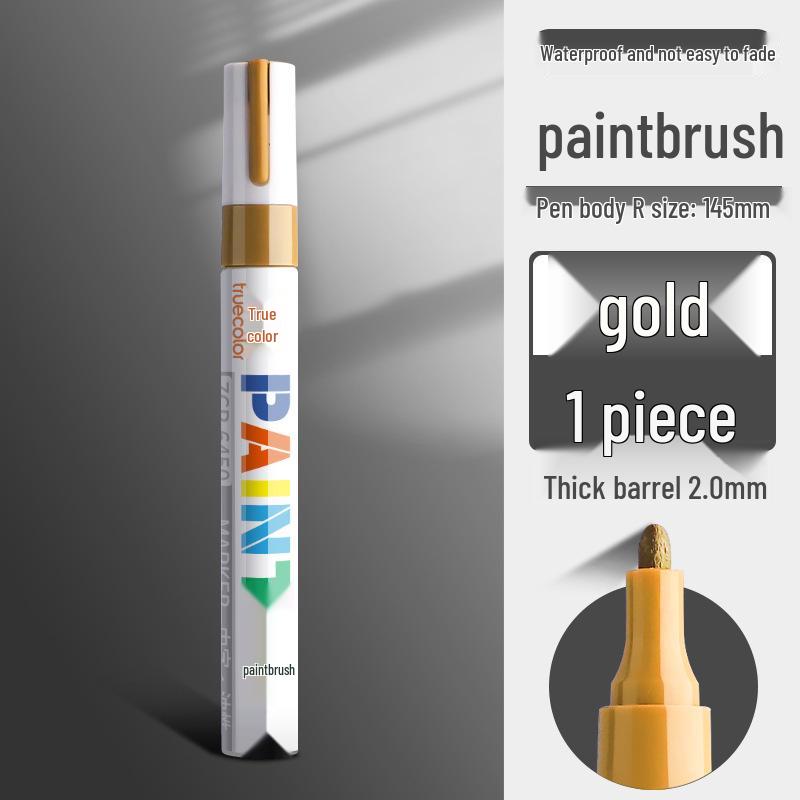 Durable True Color Paint Marker: Waterproof, Oil-Proof, Fade-Resistant, Industrial-Grade Silver, Black & White Touch-Up for Tires