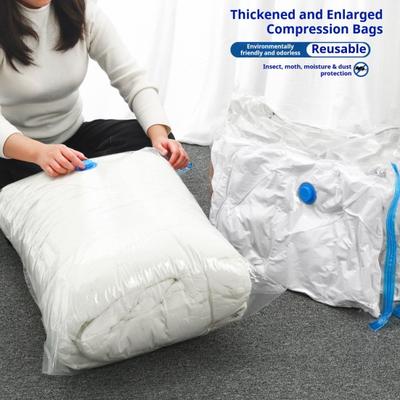 4 Stück Vakuum-Kompressions-Bettdeckenbeutel Vakuumverschlussbeutel mit Handpumpe Platzsparende Kompressionsverpackung Saisonale Aufbewahrungsbeutel für Kleidung Bettwäsche