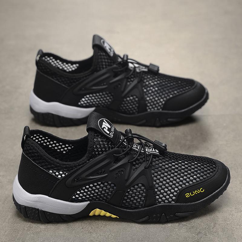 Fashion Men's Shoes Summer Breathable Mesh Outdoor Non-slip Light Walking Casual Trekking Sneakers Beach Wading Shoes Male