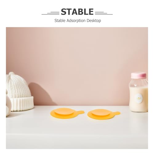 Confezione da 6 Piatti Antiscivolo con Ventosa per Ciotole, Ventose in Silicone Biadesive per Fissare i Piatti per Bambini e Bambini Piccoli