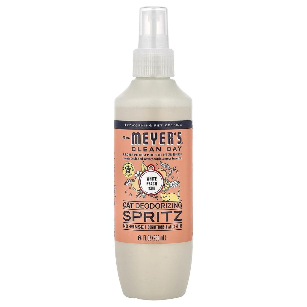 Mrs. Meyers Clean Day, Cat Deodorant Spritz, White Peach, 8 fl oz (236 ml)