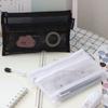 Case Pen Box Cosmetic Storage Bag School Stationery Supplies Double Mesh Pencil Bag File Folder