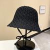 Summer Weaving Cap Hollow Bucket Hat Korean Basin Cap  Ladies