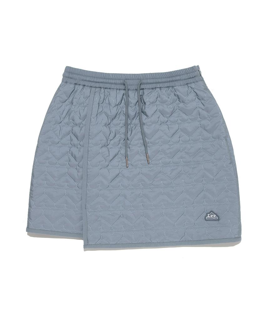 Lee Heart Quilted Mini Skirt Sky Blue