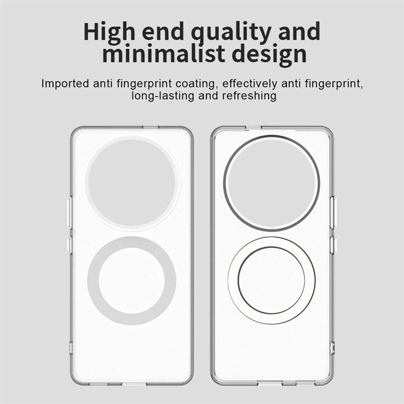 For Honor X9C Case Cover Honor X9C Capa Back Transparent Wireless Charging Annular Magnetic Matte Clear Fundas Huawei Honor X9C