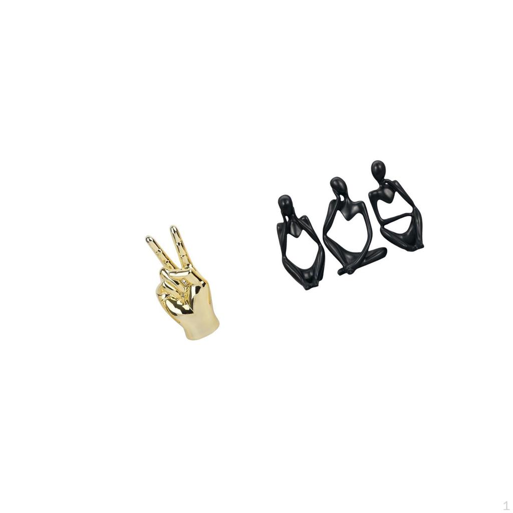 Creative Hand Gesture People Sculpture Set for Home Living Room Desk Bookshelf Decoration Unique