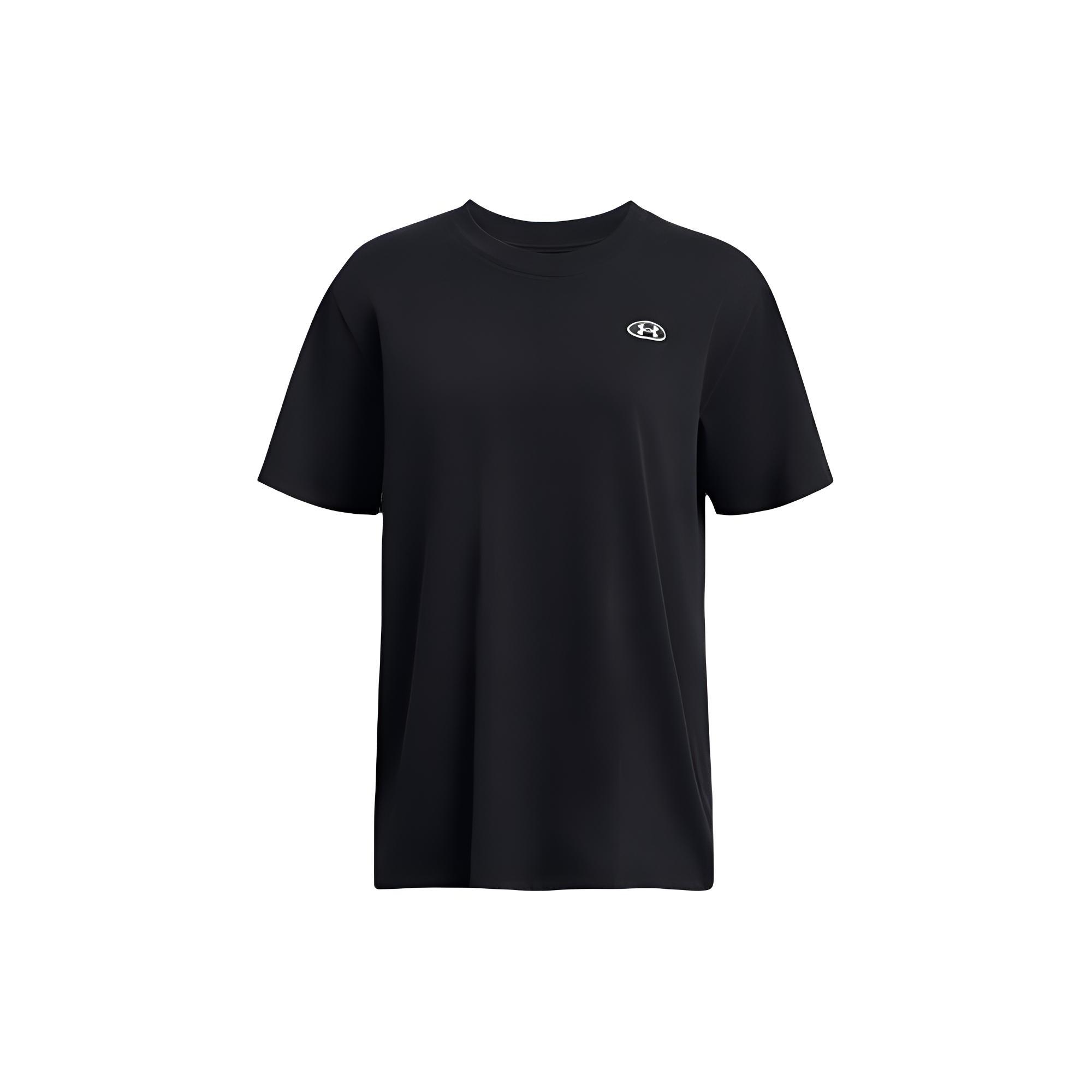 (WMNS) Under Armour Heavyweight Embroidered Patch T-shirt  Black  Women s 1383045-001 L