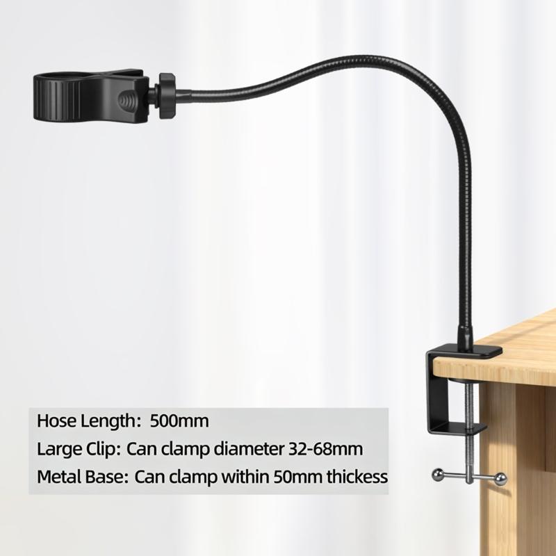 Flexible Gooseneck Microphone Stand Arm 4 Optional Lengths for Precise Stable Positioning in Recording Streaming