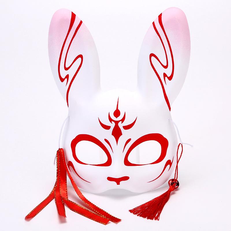 Rabbit Mask Rabbit Half Face Masks Bunny Masks Half Face Standing Ears Anime Mask For Party Dress Up Props Men