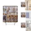 Waterproof Peva Bathroom Curtain Animal Design Long Giraffe Zebra For Living Space