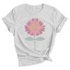 Distressed Pink Flower Floral Nature Womens 100% Cotton T-shirt Mens Tees Top