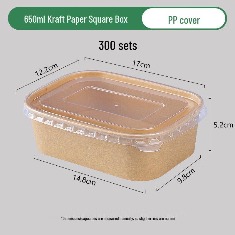 Qīwēi Disposable Kraft Paper Microwavable Takeaway Box
