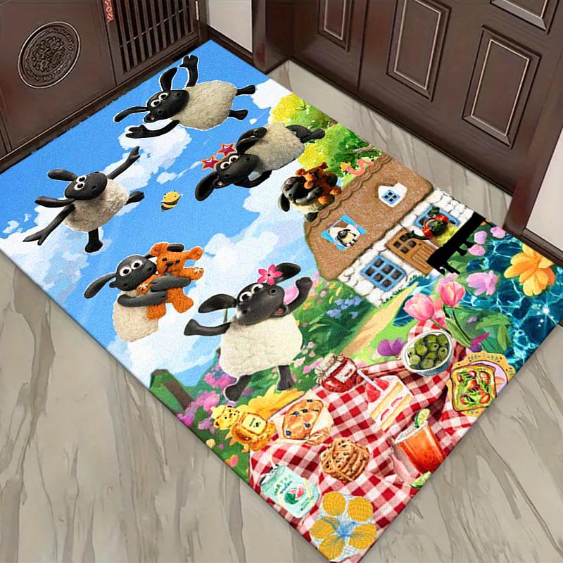 Shaun the Sheep Carpet Rug for Living Room Bedroom Home Sofa Decoration,Kids Play Non-slip Floor Mat