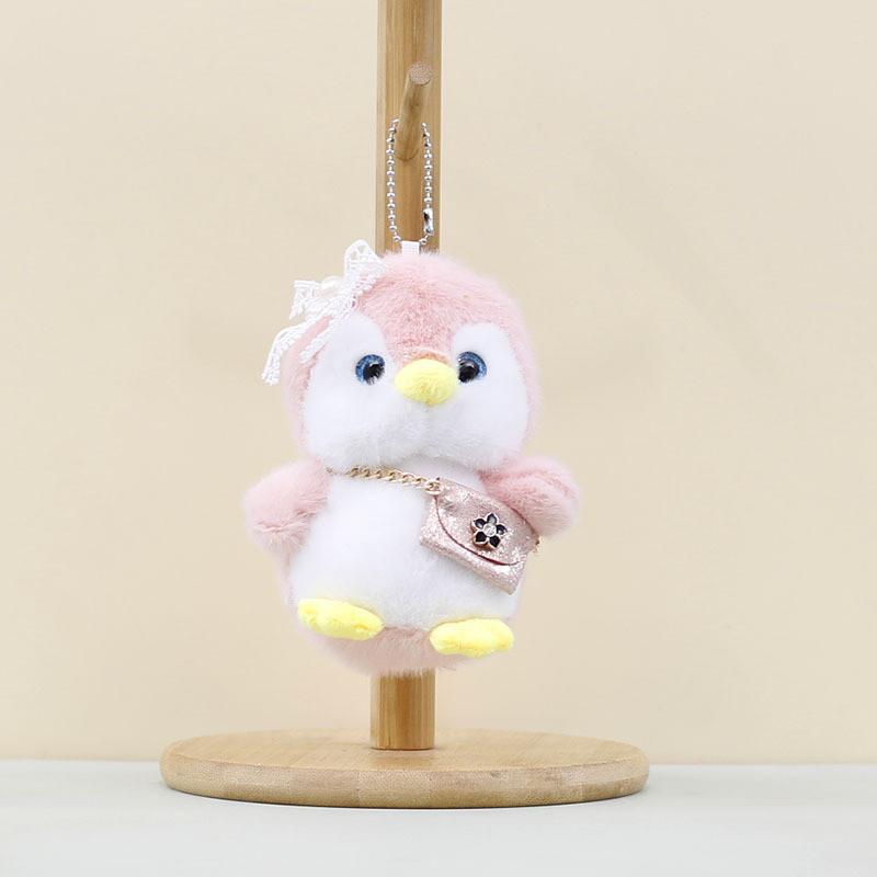 Cute Tie Bow Little Penguin Keychain Cartoon Girl Backpack Decorative Pendant