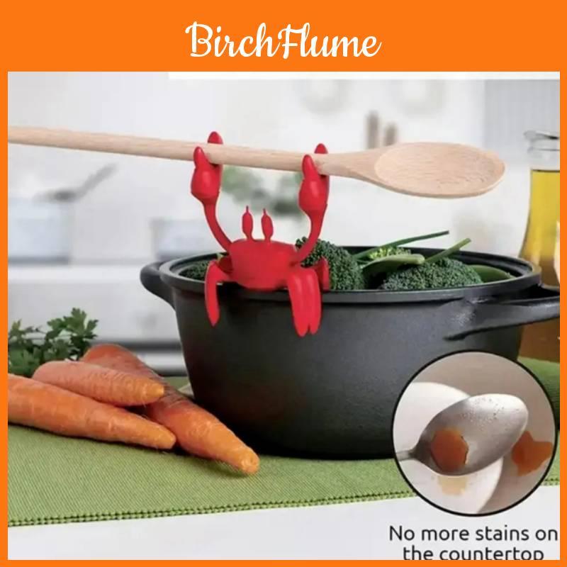 Suporte de Colher de Caranguejo de Silicone Com Resistência ao Calor Suporte Antiderrapante Para Cozinhar no Fogão