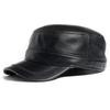 Cap for Middle Aged and Old peopleWinter Genuine Leather Patchwork Baseball Caps For Men Golf Peaked Dome Hats Male Letters