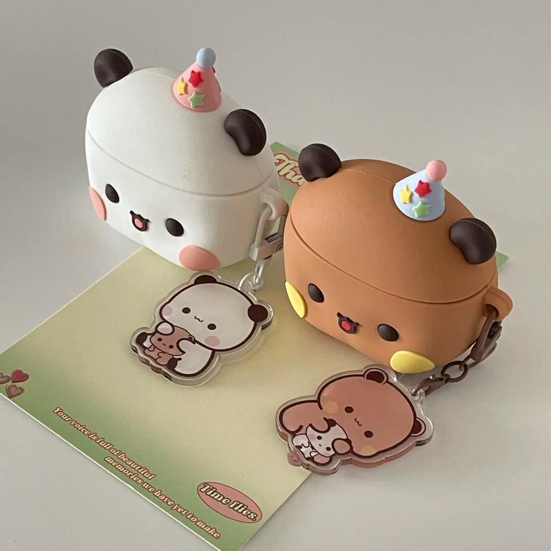 Panda Bubu Și Yier Căști Desen Animat Căști Bluetooth Wireless Carcasă Cadou Drăguț de Ziua de Naștere Pandantiv Surpriză de Sărbătoare