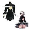 Nier: Automata Cosplay Costume 2B Girl 9S Anime Cosplay Female Costume 2B Cosplay Costume Wig and Sword