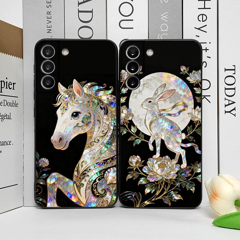 Chinese Style Cartoon Animal Marble Texture Phone Case for Google Pixel 10 9 A 8 A 7A 6A 7 PRO 8 9 Pro XL 5G Floral Soft Covers