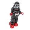 Walking Robot Toy, Adult Wind-Up Toy, Tin Metal, Impact Resistant, Fine Finish (Black)