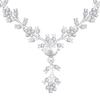 American Diamond Style Silver Plated Necklace with Earrings Jewellery Set for Women – Perfect for Party, Wedding, and Engagement