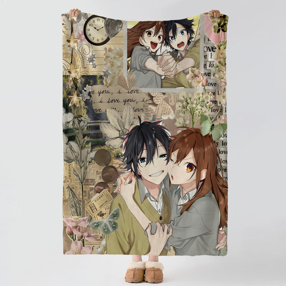 anime H-Horimiya-a Throw Thick Comfort Flannel Quilt, Multi-scene Use Indoor Outdoor Daily Nap