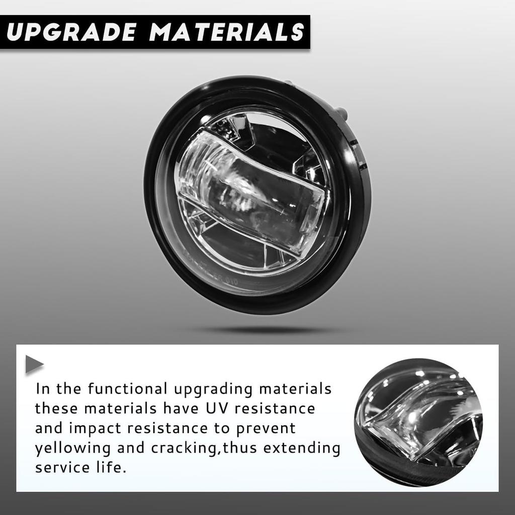 Pair Led Chrome Fog Lights Replacement With Bulbs Fit For 2000-2015 Freightliner Columbia Passenger & Driver Side Front Fog Light Lamp Fit For