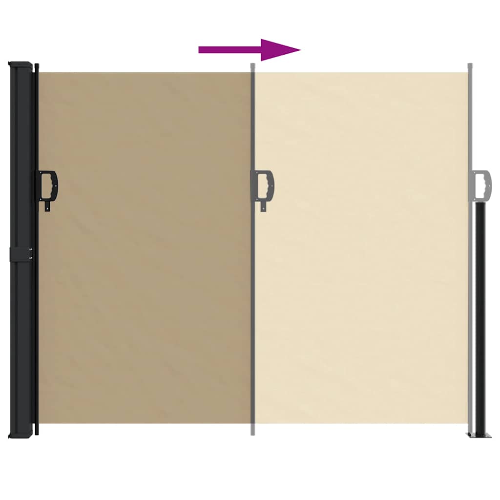 Retractable Side Awning Beige 160 x 300 cm