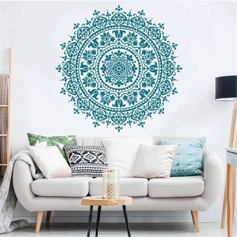 MWOOT 32 Pièces Mandala Fleur Pochoir Stencils, DIY Mandala Dot Painting Stencil, Peinture Pochoirs, Plastique Réutilisable Pochoirs Peinture Pour Décoration Mural Roche Pierre Tissu, 12x12 CM