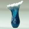 Wave Vase Resin Handicraft Wave Vase Decoration Ocean Blue Home Decoration