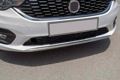 Front Bumper Cover OmsaLine (2016-2020, Stainless Steel) for Fiat Tipo 2016-