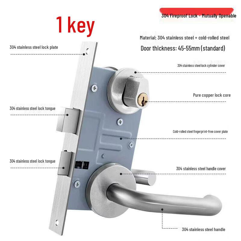 Aokewen 304 Stainless Steel Fire Door Lock